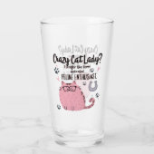 Verre Crazy Cat Lady? Funny Cat Lover Gift  (Dos)