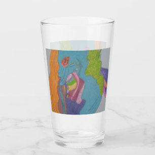 Verre Créature Féminine de Fantasy Sci-fi sur Coupe en V