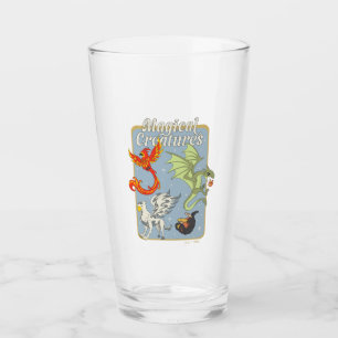 Verre Créatures Magiques Graphisme Vintage