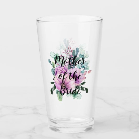 Verre Créer sa propre mère de BRIDE GROOM cadeau nommé F (Devant)