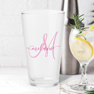 Verre Créer votre propre monogramme personnalisé Nom Scr