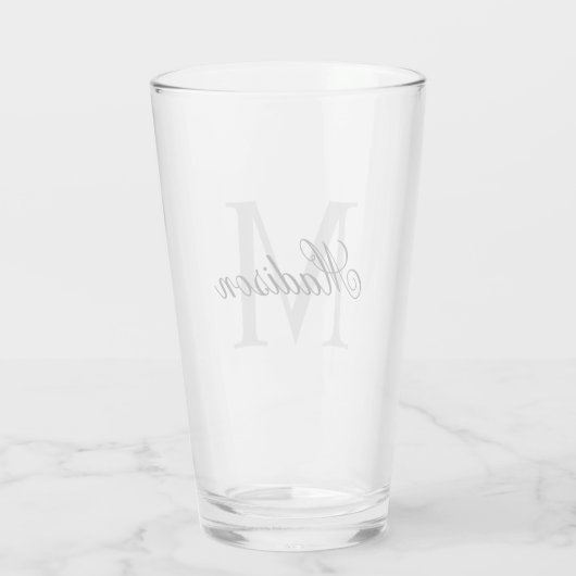 Verre Créez Votre Propre Monogramme Personnalisé Et Votr (Dos)