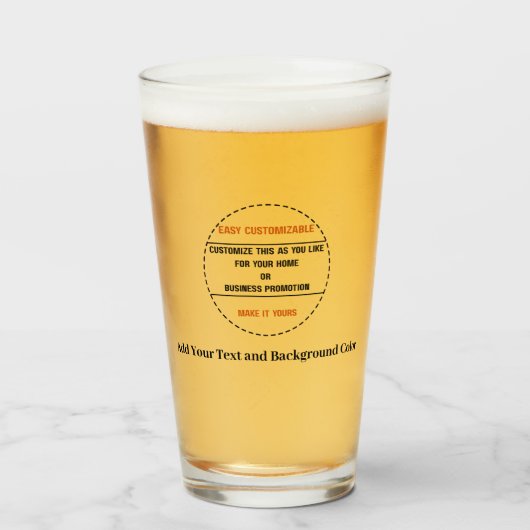 Verre Créez Votre Propre Promotion de Marque Simple (Devant (rempli))