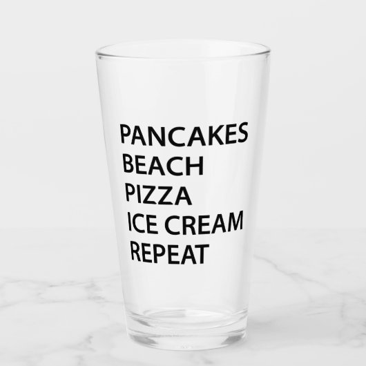 Verre Crêpes Plage Pizza Glace Répéter (Devant)