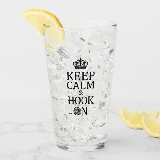 Verre Crochet ・ Gardez Le Crochet Calme Sur ・ Artisanat (Devant glace)