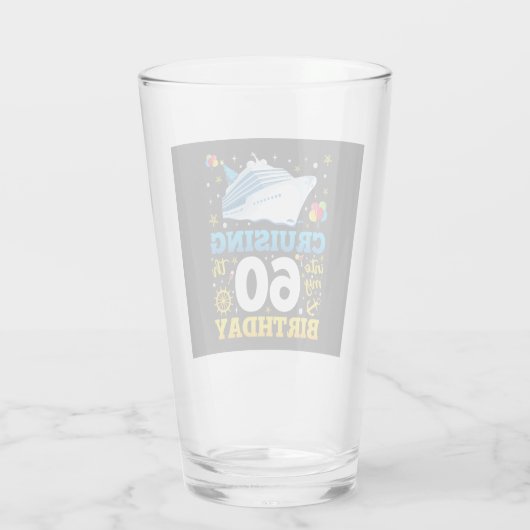 Verre Croisière Dans Mon 60 Anniversaire Boire (Dos)
