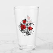 Verre Croissant mécanique avec roses rouges (Dos)