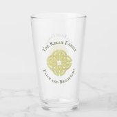 Verre Croix celtique d'or classique foi et Begorrah (Dos)