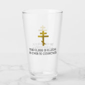 Verre Croix chrétienne - Illégale dans plus de 50 pays (Dos)