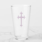 Verre Croix chrétienne pourpre (Dos)