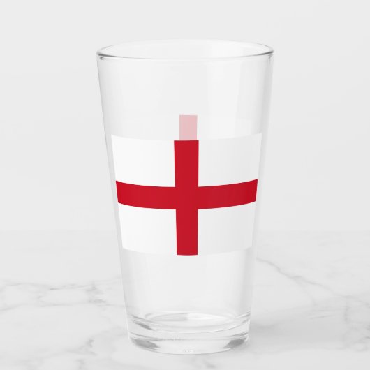 Verre Croix de St George ~ Drapeau d'Angleterre (Devant)