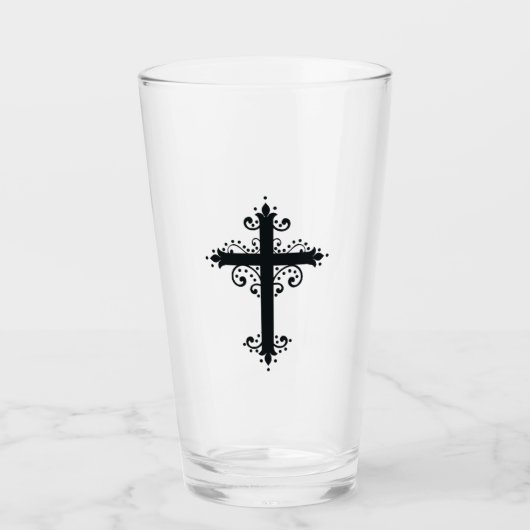 Verre Croix sculptée décorative de luxe (Devant)