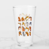 Verre Croquis de chevaux (Devant)