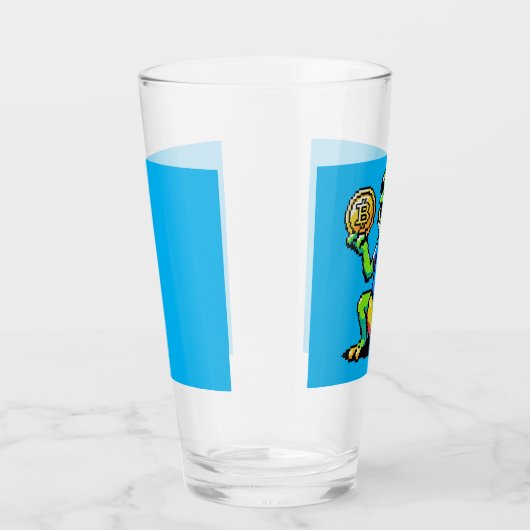 Verre Crypto Frog - Drôle Pixel Art Devise numérique (Droite)