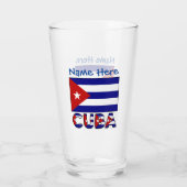 Verre Cuba et bleu foncé Drapeau cubain Personnalisation (Dos)