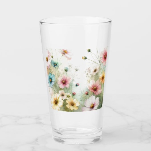 Verre 🌷Cueillons des fleurs sauvages 🌷 (Devant)