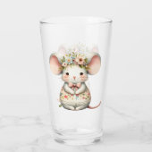 Verre Cuisine Florale Souris Couronne Fleur (Dos)
