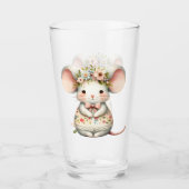 Verre Cuisine Florale Souris Couronne Fleur (Devant)