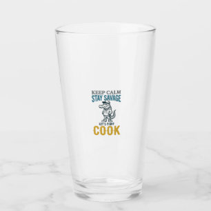 Verre Cuisinier Sauvage Alligator Gravure Vintage Graphi