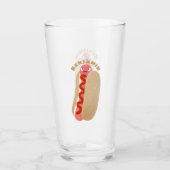 Verre Curieux hot dog Weiner dessin animé (Devant)