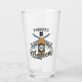 Verre Custom Cowboy Revolver Gun Whiskey Saloon (Devant)