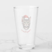 Verre Custom Cute Festive Christmas Cat with Santa Hat (Dos)