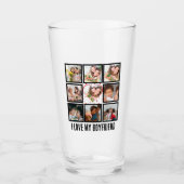 Verre Custom Cute I love my boyfriend 9 Collage photo (Devant)