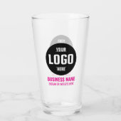 Verre Custom Logo & Text 16oz Pink Personalized Beer (Dos)
