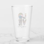 Verre Custom modern love 4 photo collage pour couples (Dos)