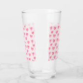 Verre Custom Names Romantic Pink Love Design -  (Gauche)