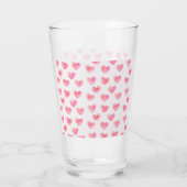 Verre Custom Names Romantic Pink Love Design -  (Dos)
