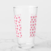 Verre Custom Names Romantic Pink Love Design -  (Gauche)