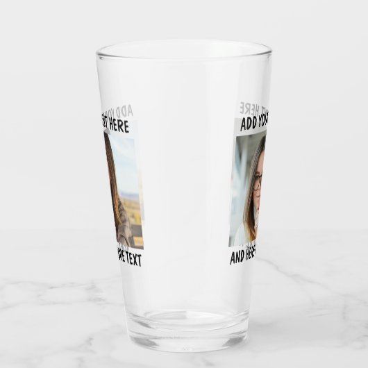 Verre Custom Photo and Text Glass Cup (Droite)