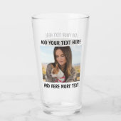 Verre Custom Photo and Text Or Name Glass Cup (Dos)