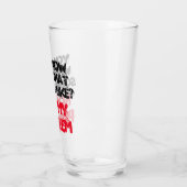 Verre Customisé PAS MON PROBLÈME Funny Gag Bière (Gauche)