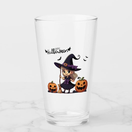 Verre Cute, anime sorcière Halloween (Devant)