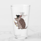 Verre Cute armadillo avec dessin animé de la casquette d (Dos)