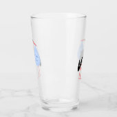 Verre Cute Blue Baby Boy Stork (Gauche)