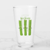 Verre Cute céleri bâtons trio caricature légumes (Dos)