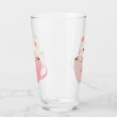 Verre Cute chat rose blanc dans une tasse de thé (Gauche)