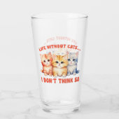 Verre Cute Chatons Colorés - Vie Sans Chats? (Dos)
