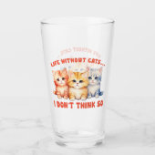 Verre Cute Chatons Colorés - Vie Sans Chats? (Devant)