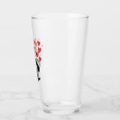 Verre Cute Dachshund avec les Coeurs de Saint Valentin | (Gauche)