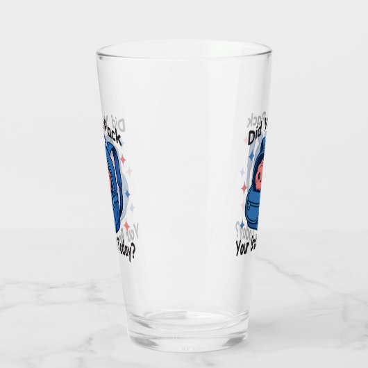 Verre Cute “Did You Pack Your Brain Today?” Brain Pun (Gauche)