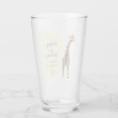 Verre Cute Giraffe Safari Wild Jaune 1ère fête d'anniver (Dos)