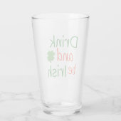 Verre Cute Green et Red Irish Clover (Dos)