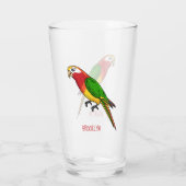 Verre Cute happy parrot (Dos)