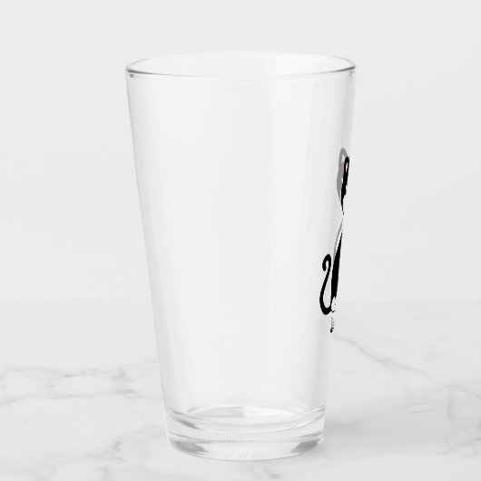 Verre Cute Happy Tuxedo Chat (Droite)