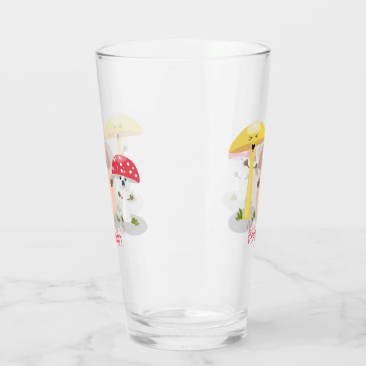 Verre Cute kawaii champignon champignon toadstool (Gauche)