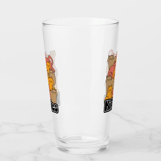 Verre Cute Kitties Design - Cat Art adorable (Gauche)